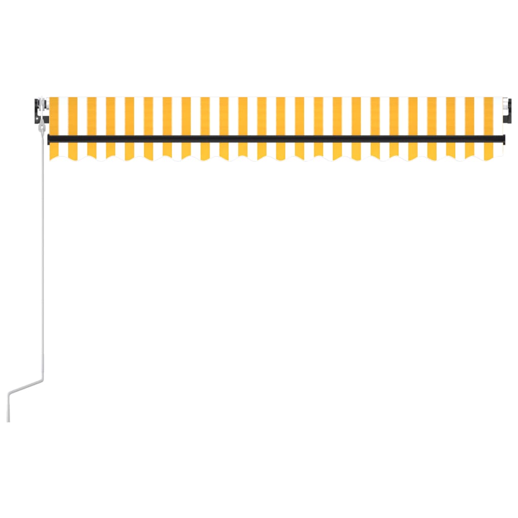Luifel automatisch uittrekbaar 450x350 cm geel en wit