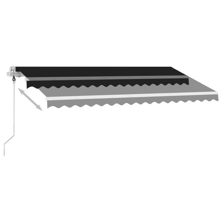 Luifel automatisch met LED en windsensor 450x300 cm antraciet