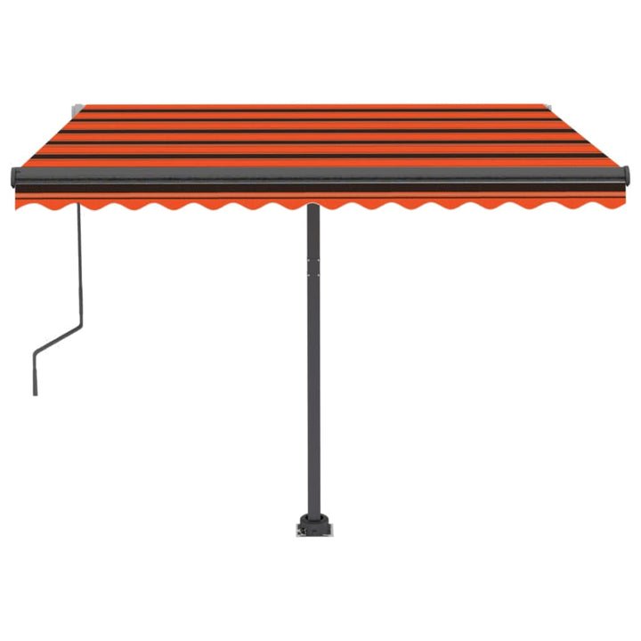 Luifel automatisch met LED windsensor 300x250 cm oranje bruin