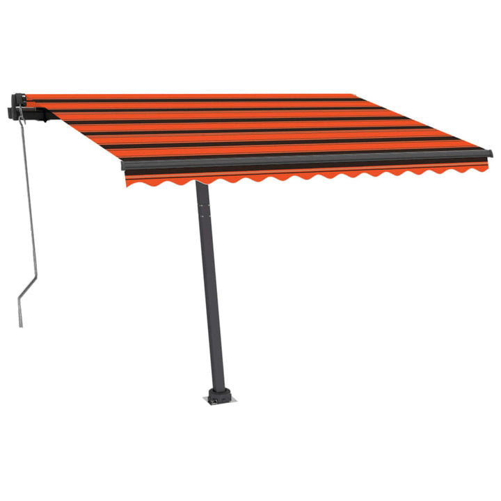 Luifel automatisch met LED windsensor 350x250 cm oranje bruin