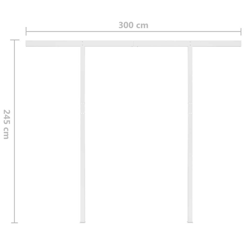 Luifel automatisch uittrekbaar met palen 3,5x2,5 m antraciet
