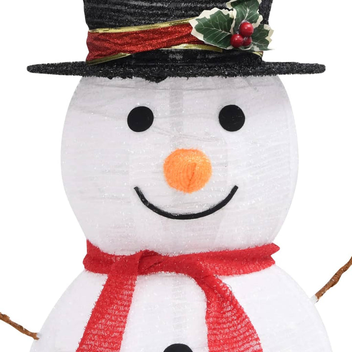 Decoratieve sneeuwpop LED 90 cm luxe stof