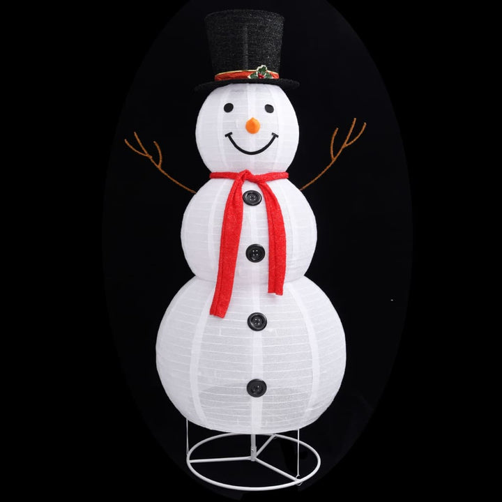 Decoratieve sneeuwpop LED 180 cm luxe stof