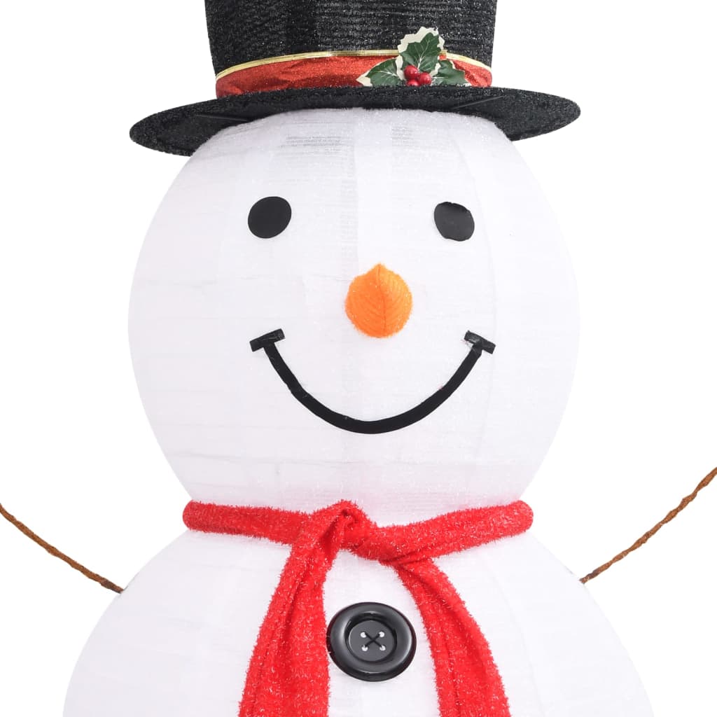 Decoratieve sneeuwpop LED 180 cm luxe stof