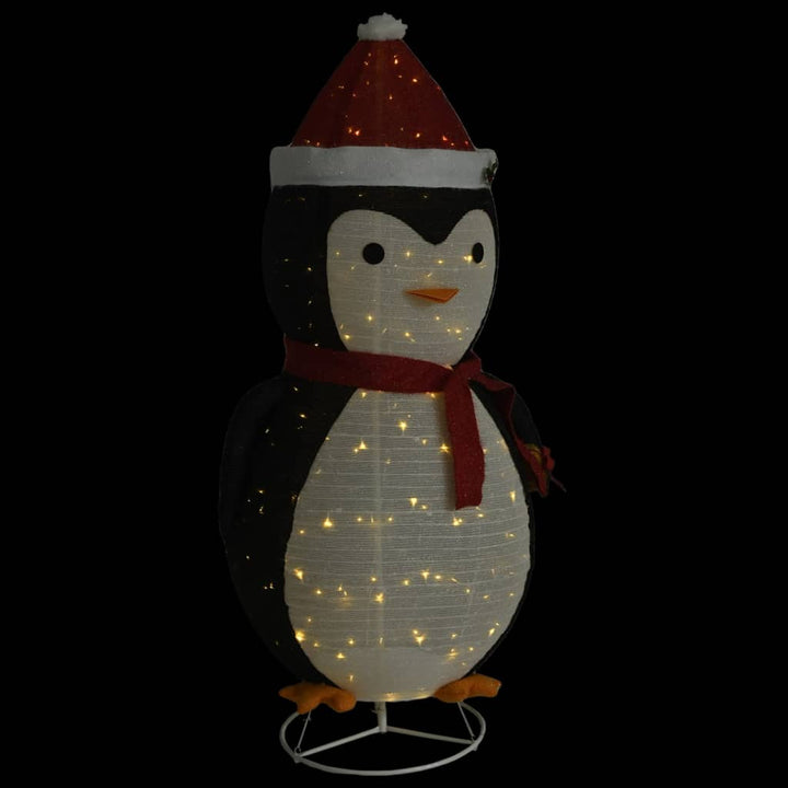 Kerstpinguïn decoratief LED 180 cm luxe stof