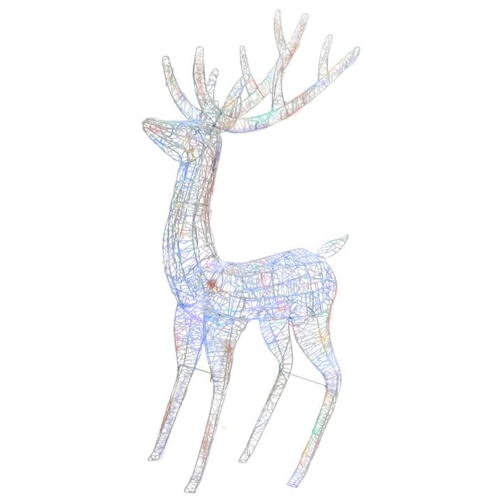 Kerstdecoratie rendier 250 LED's meerkleurig 180 cm acryl