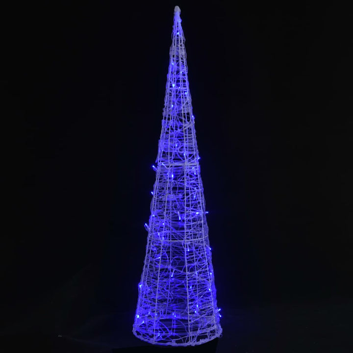 Lichtkegel decoratief LED blauw 120 cm acryl