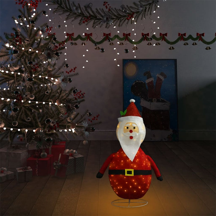 Kerstman decoratief LED 60 cm luxe stof