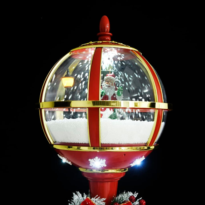 Straatlantaarn met kerstman LED 175 cm