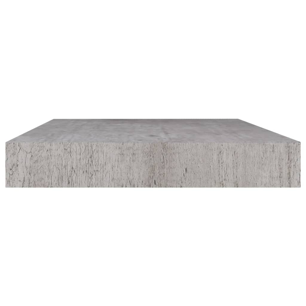 Wandschappen zwevend 4 st 50x23x3,8 cm MDF betongrijs
