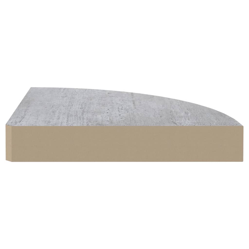 Hoekwandschappen 4 st 35x35x3,8 cm MDF betongrijs