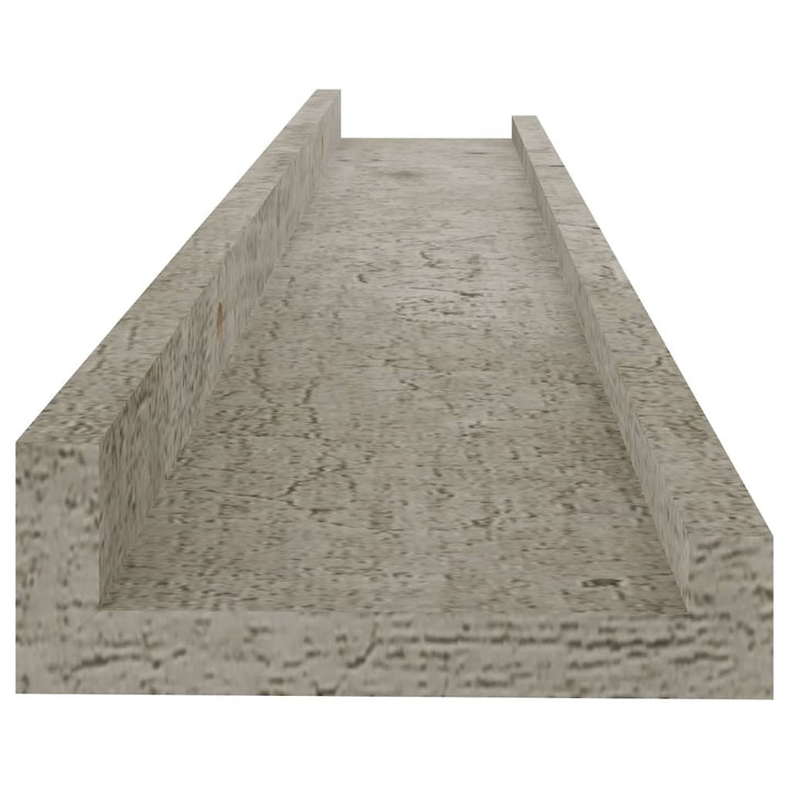 Wandschappen 2 st 60x9x3 cm betongrijs