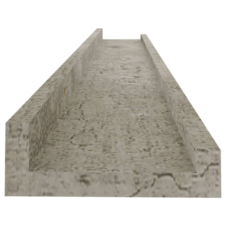 Wandschappen 2 st 80x9x3 cm betongrijs