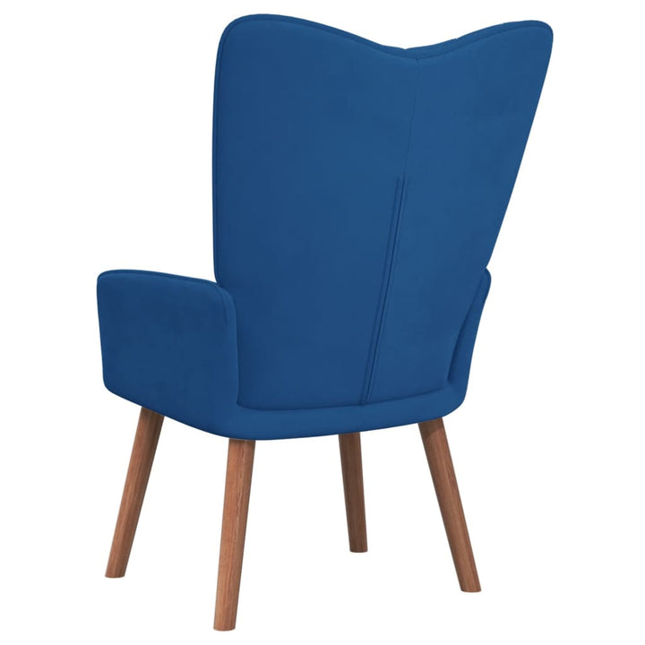 Relaxstoel fluweel blauw