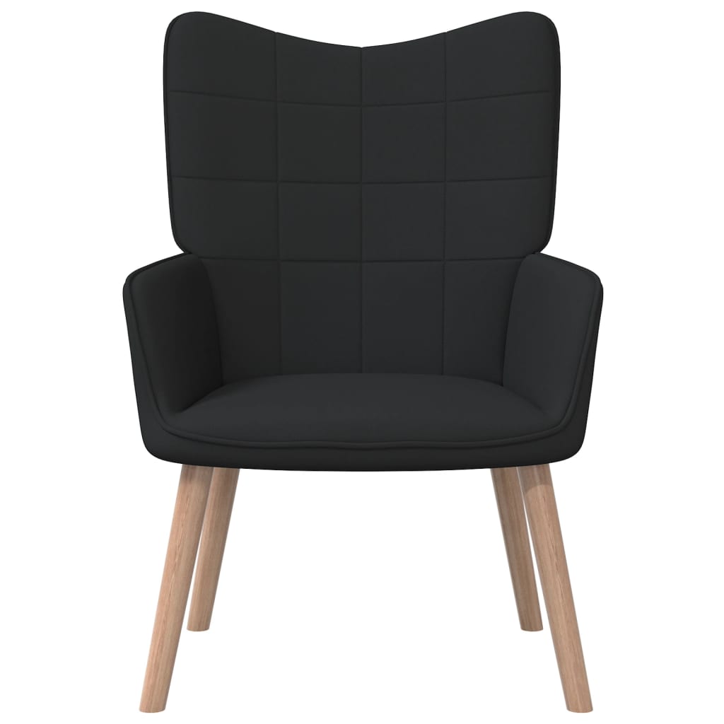 Relaxstoel 62x68,5x96 cm stof zwart