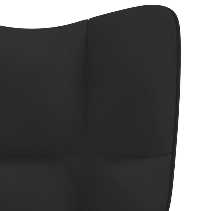 Relaxstoel fluweel zwart