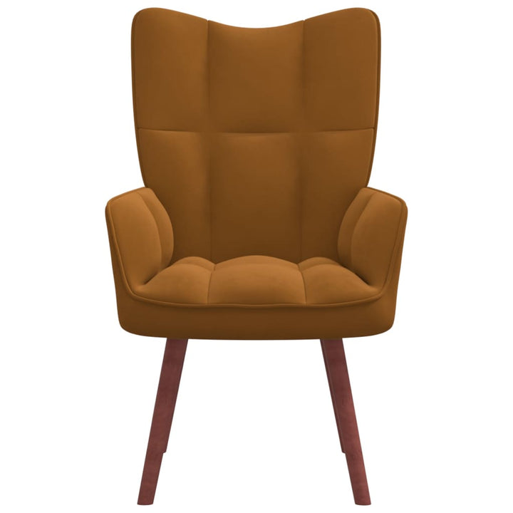Relaxstoel fluweel bruin