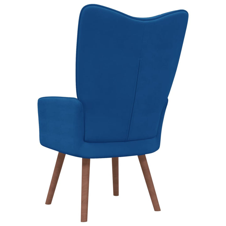 Relaxstoel fluweel blauw