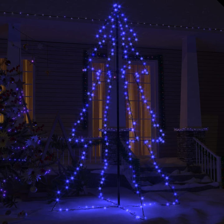 Kegelkerstboom 240 LED's binnen en buiten 118x180 cm