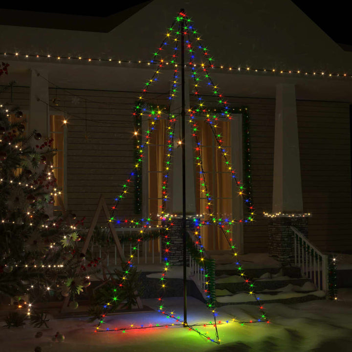 Kegelkerstboom 300 LED's binnen en buiten 120x220 cm