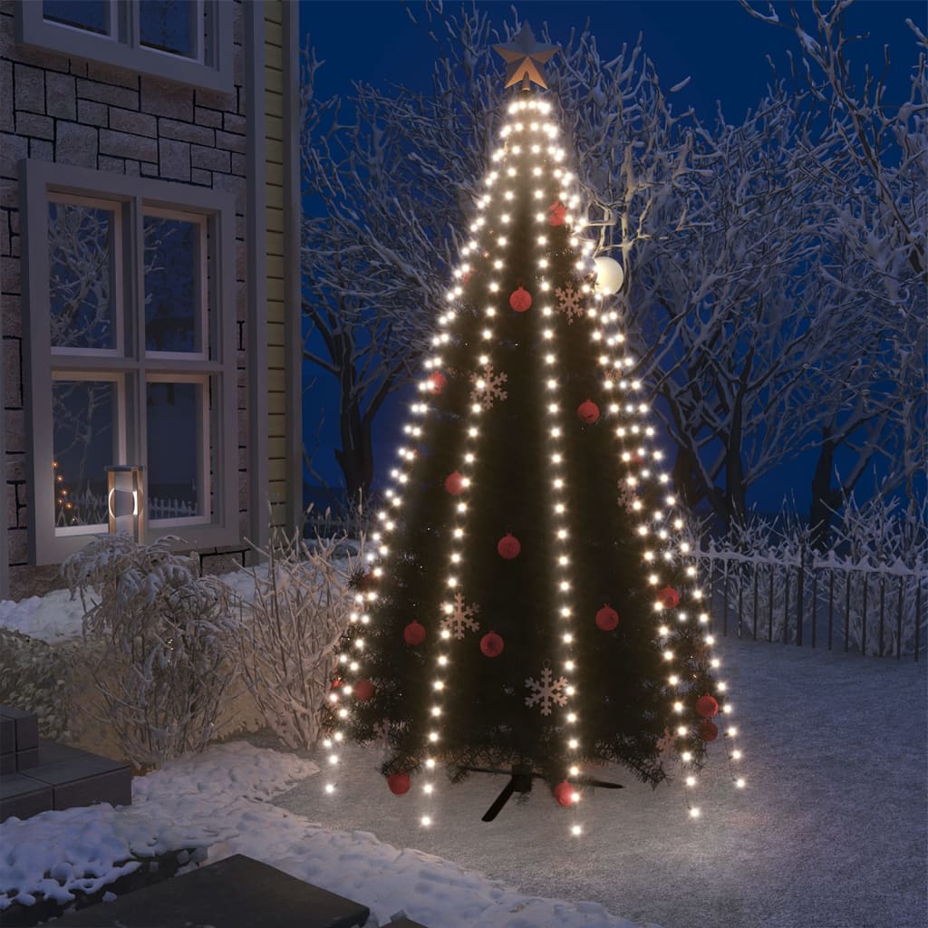 Kerstboomverlichting met 300 LED's koudwit net 300 cm