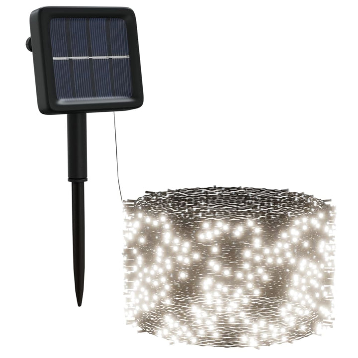 5 st Lichtslinger met 200 LED's solar binnen/buiten koudwit