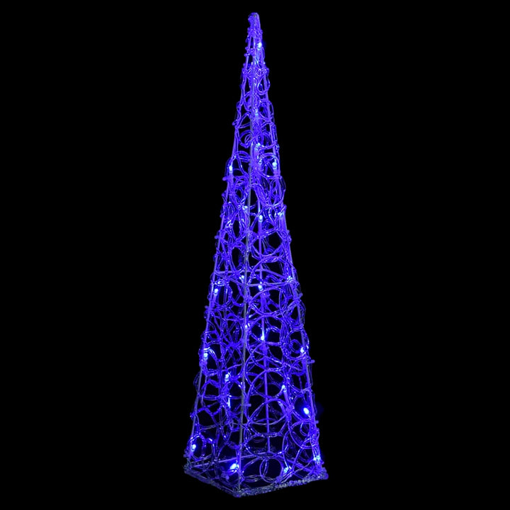 Lichtkegel decoratief LED 60 cm acryl blauw