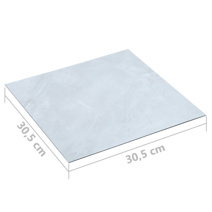 Vloerplanken 20 st zelfklevend 1,86 m² PVC wit marmerpatroon