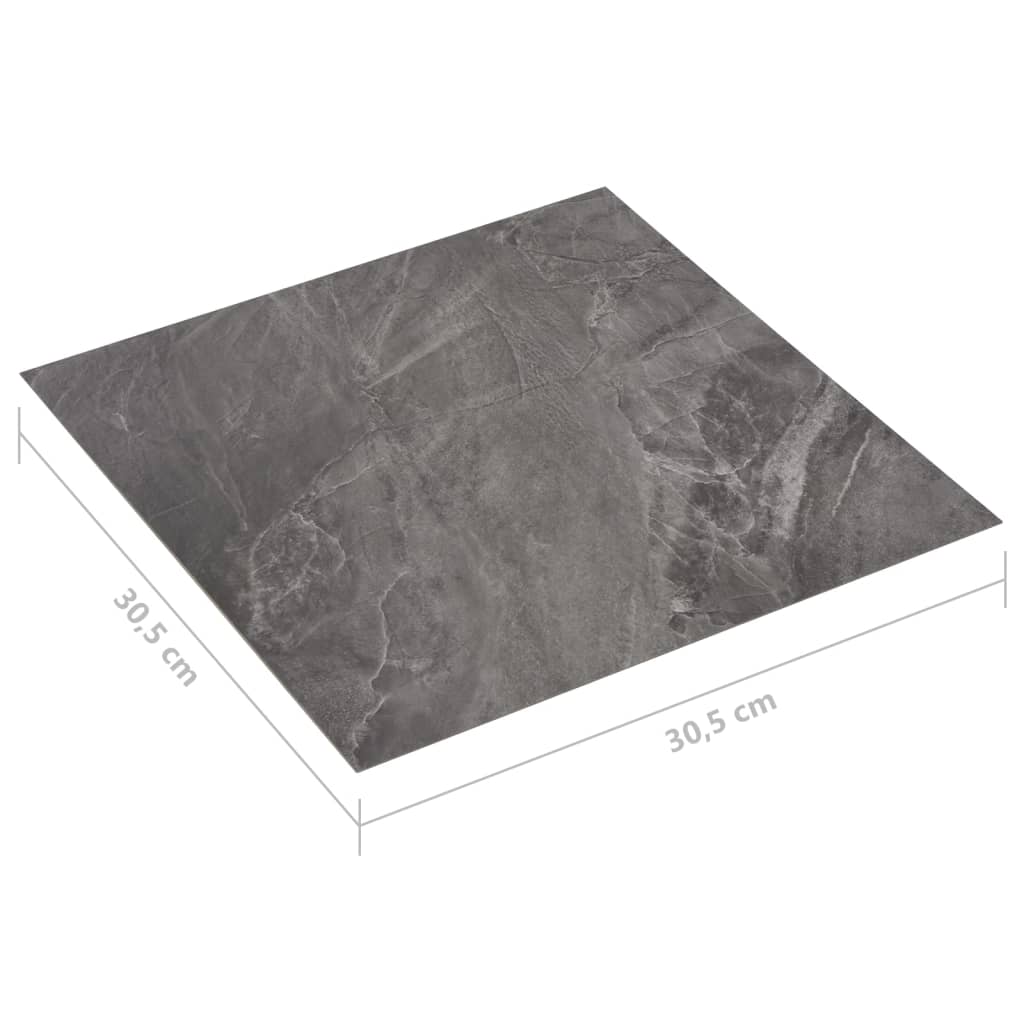 Vloerplanken 20 st zelfklevend 1,86 m² PVC zwart patroon