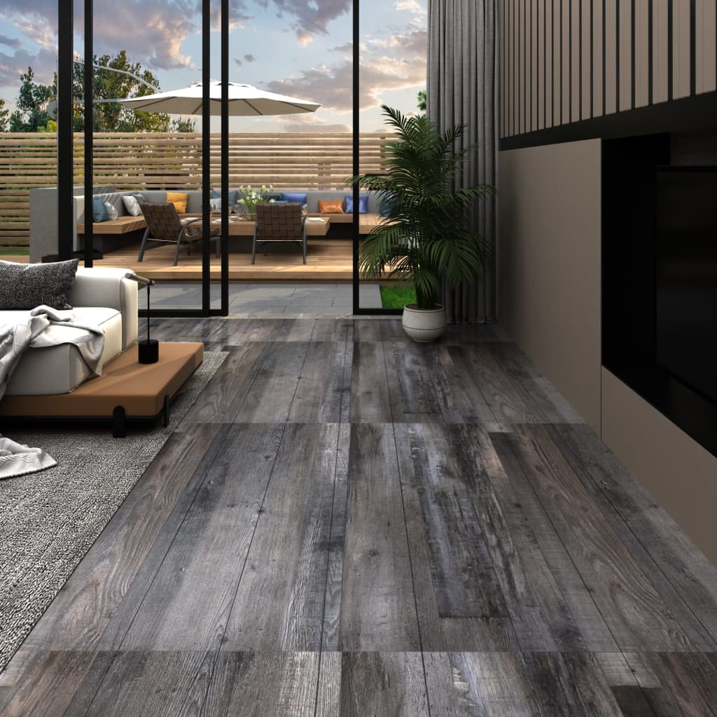 Vloerplanken zelfklevend 5,21 m² 2 mm PVC industrieel hout