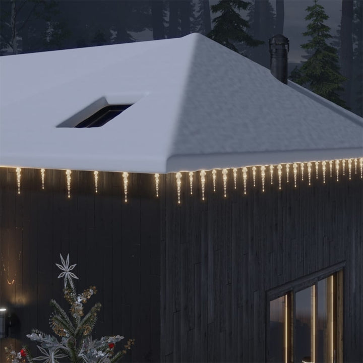 Kerstverlichting ijspegel met 40 LED's acryl warmwit