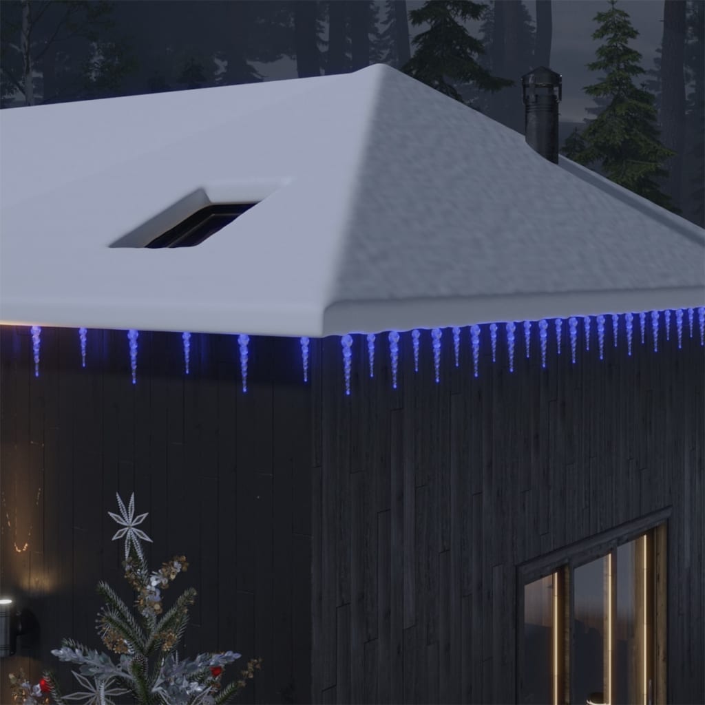 Kerstverlichting ijspegel met 40 LED's acryl blauw