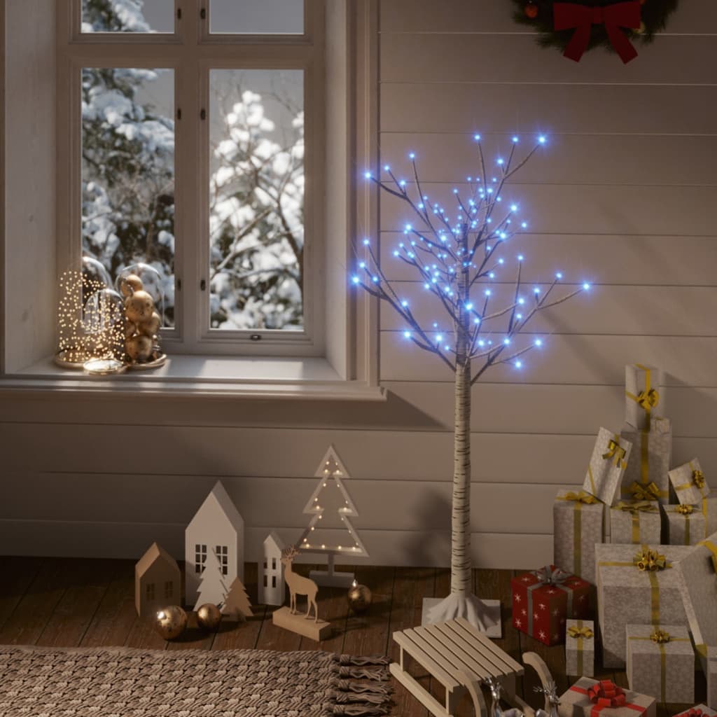 Kerstboom wilg met 120 LED's binnen en buiten 1,2 m blauw