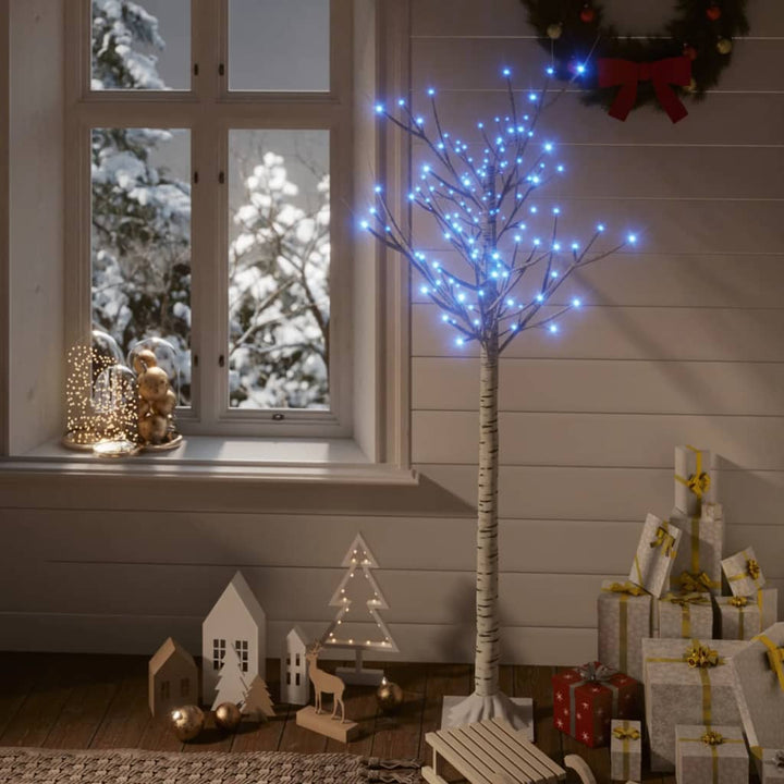 Kerstboom wilg met 140 LED's binnen en buiten 1,5 m blauw