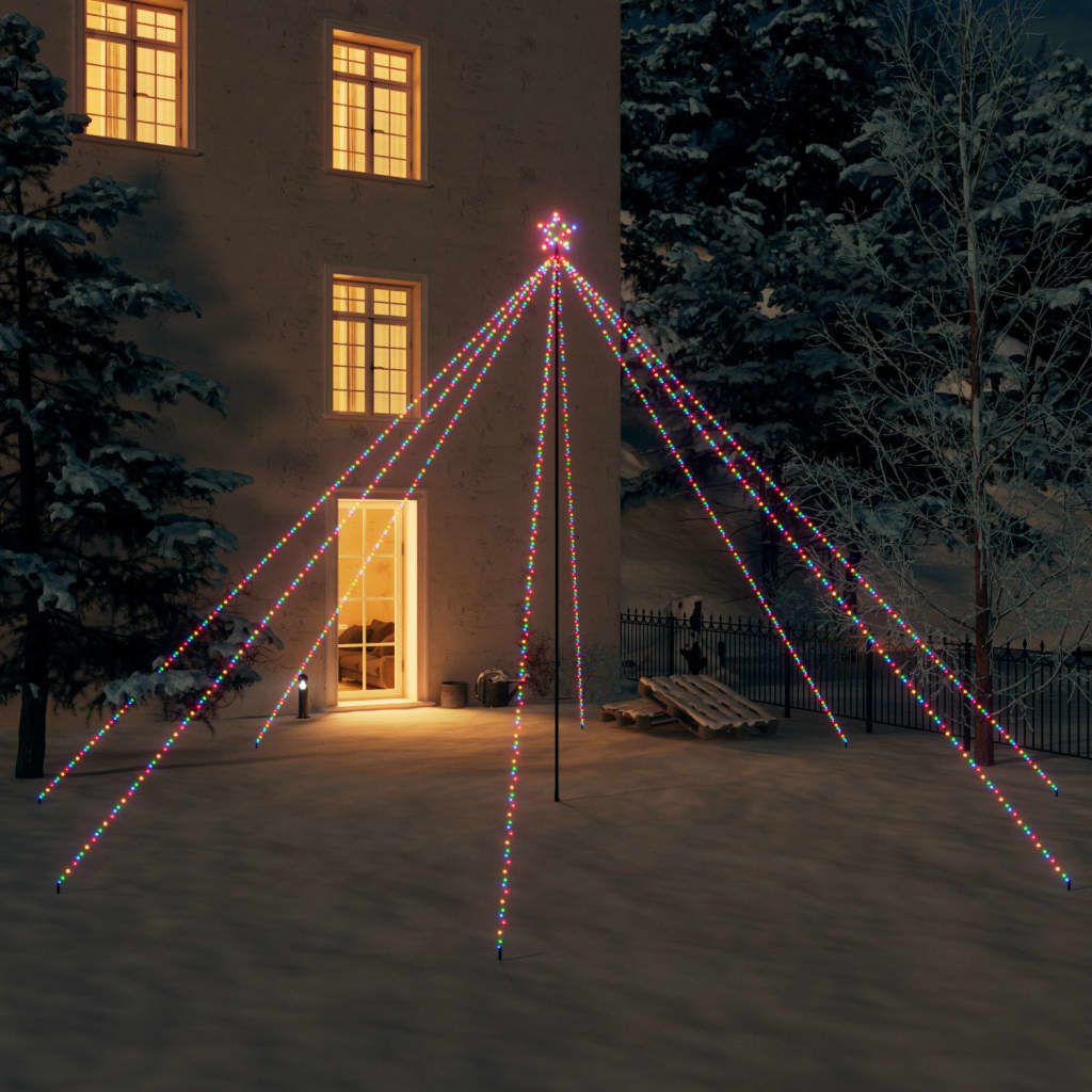 Kerstboomverlichting 800 LED's binnen/buiten 5 m meerkleurig