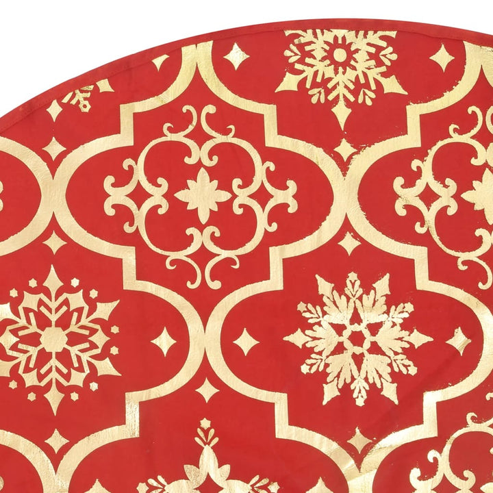 Kerstboomrok luxe met sok 122 cm stof rood