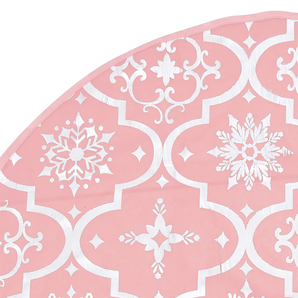 Kerstboomrok luxe met sok 90 cm stof roze