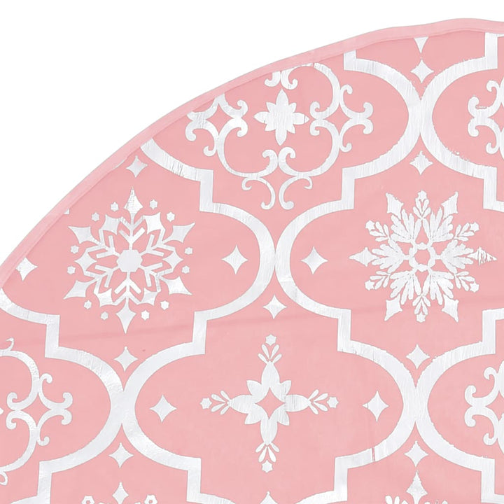 Kerstboomrok luxe met sok 122 cm stof roze