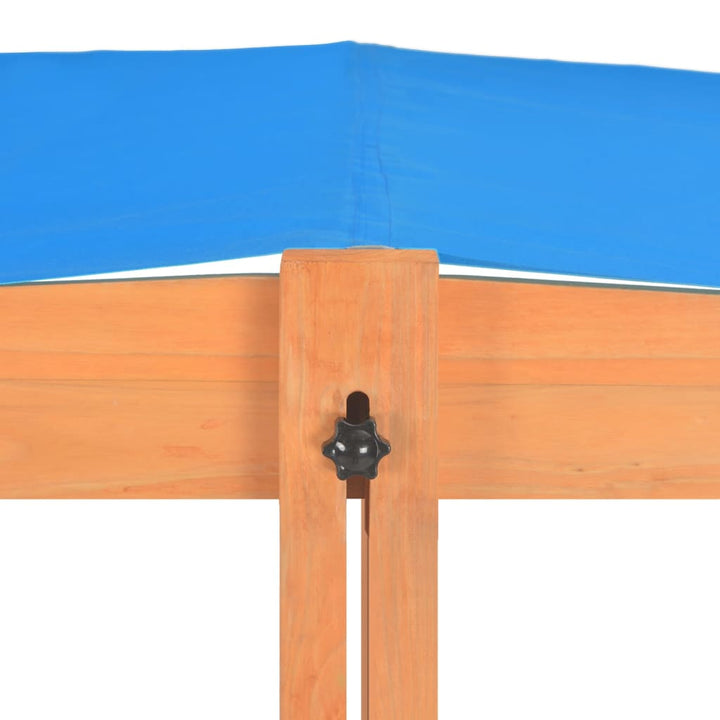 Zandbak met verstelbaar dak 115x115x115 cm vurenhout