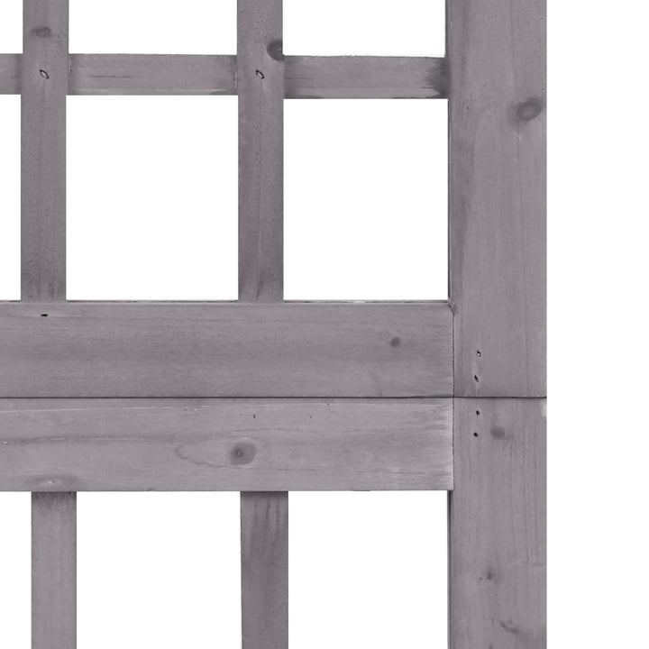 Kamerscherm/trellis met 5 panelen 201,5x180 cm vurenhout grijs