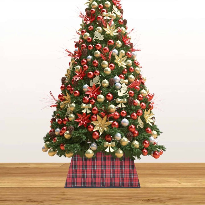 Kerstboomrok 48x48x25 cm rood en zwart