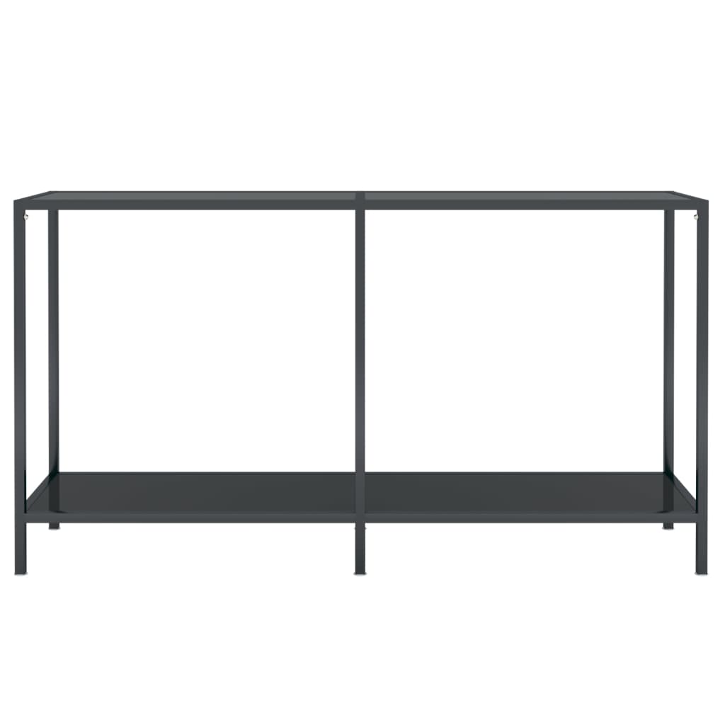 Wandtafel 140x35x75,5 cm gehard glas zwart