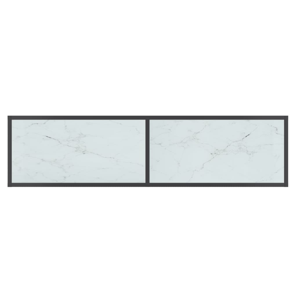 Wandtafel 140x35x75,5 cm gehard glas wit
