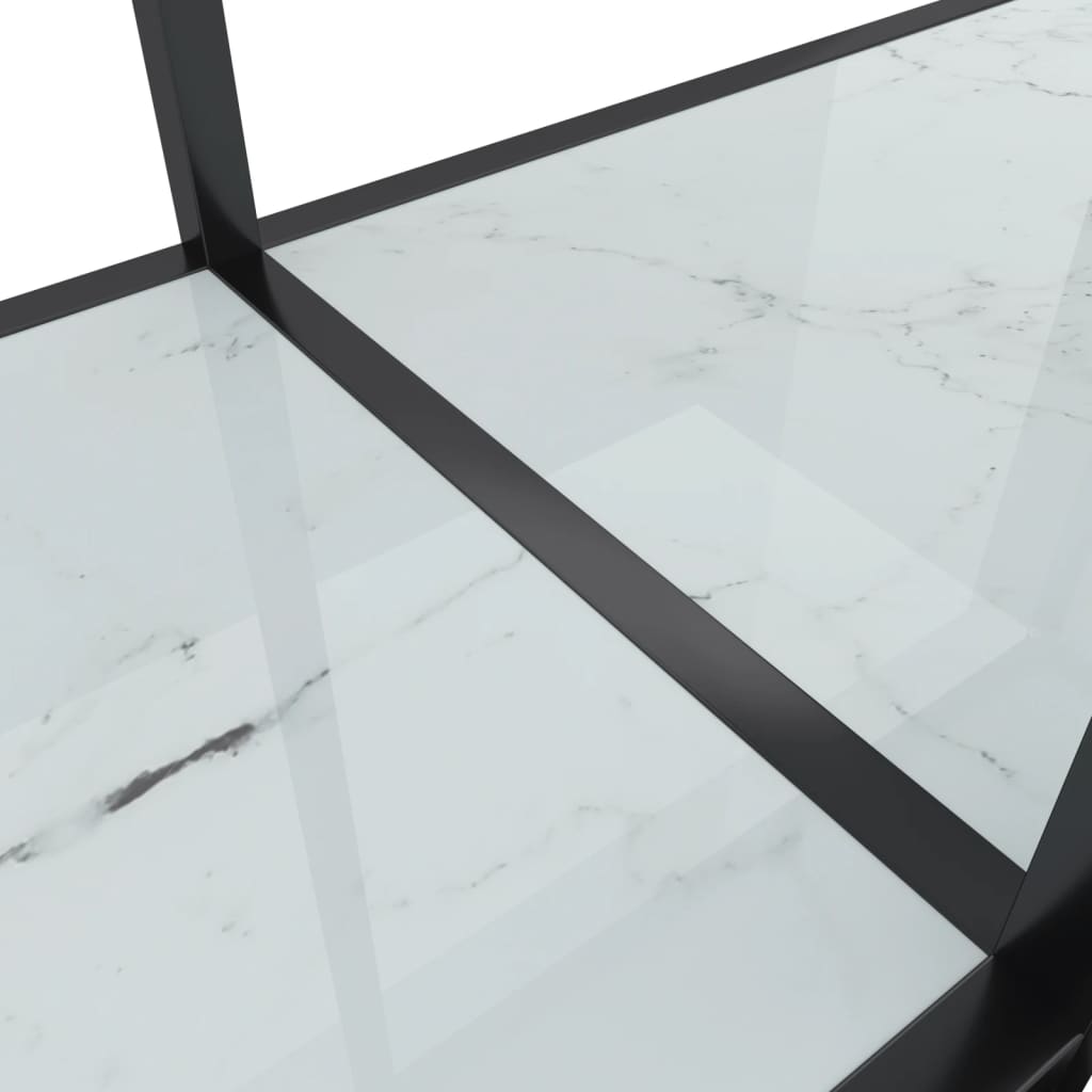 Wandtafel 140x35x75,5 cm gehard glas wit