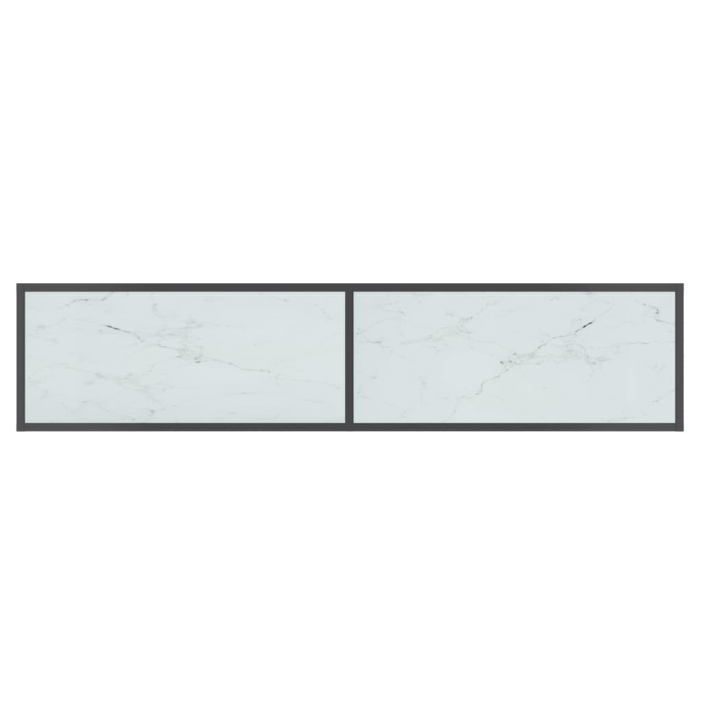 Wandtafel 160x35x75,5 cm gehard glas wit