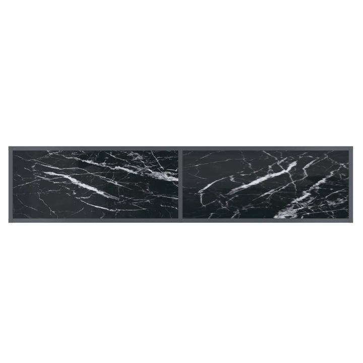 Wandtafel 160x35x75,5 cm gehard glas zwart