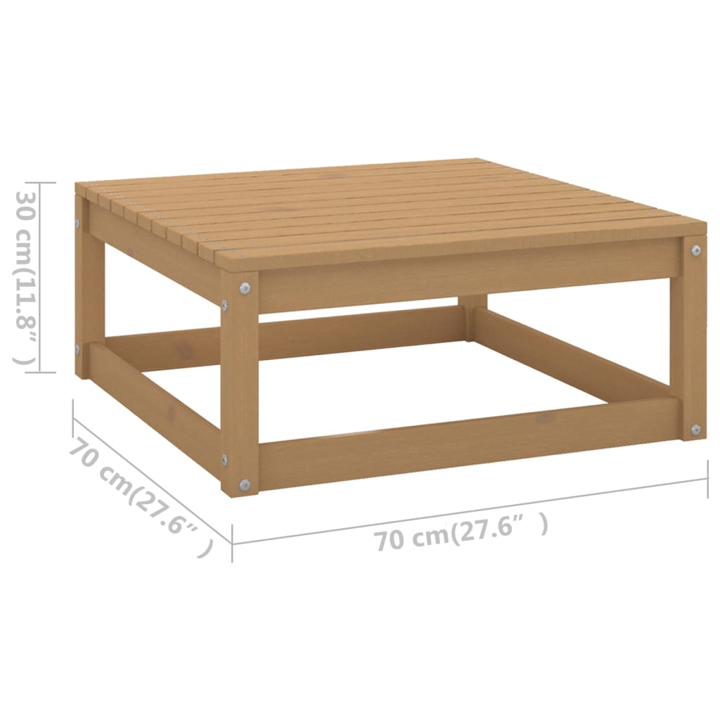 3-delige Loungeset met kussens massief groenenhout