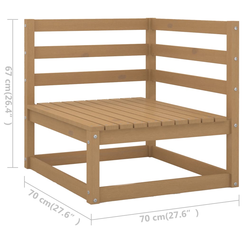 5-delige Loungeset met kussens massief groenenhout