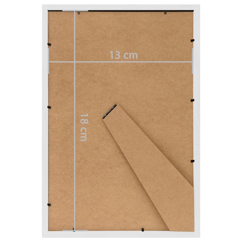 Fotolijsten 3 st voor wand of tafel 13x18 cm MDF wit