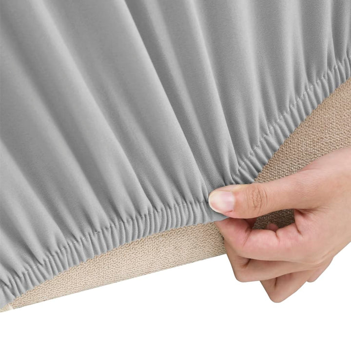Stretch meubelhoes voor bank grijs polyester jersey